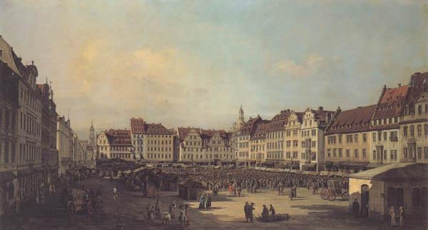 Bernardo Bellotoo The Old Market Square in Dresden